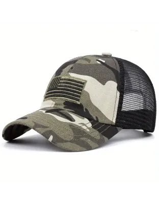 Adjustable Camo/Army Green/Black Baseball Cap