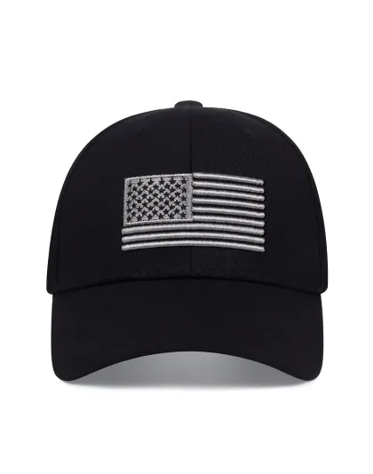 Men'S American Flag Baseball Cap, Sporty Style, Filled with Polyester Fiber, for Men