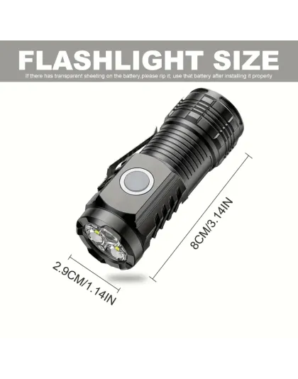 Rechargeable Mini Flashlight with Clip