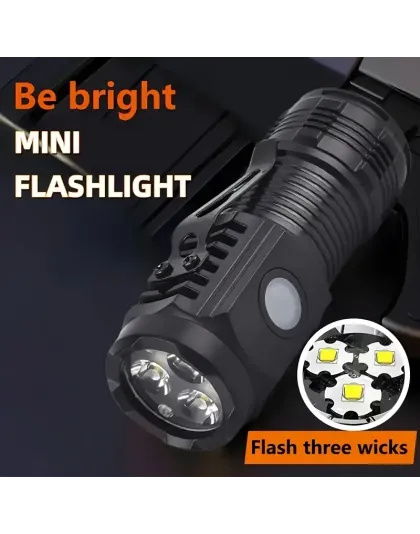 Rechargeable Mini Flashlight with Clip