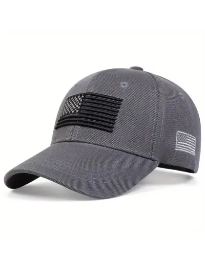 Men'S American Flag Baseball Cap, Sporty Style, Filled with Polyester Fiber, for Men